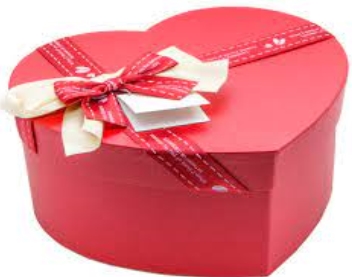 Подарочная коробка в виде сердца, красная - Детские платья